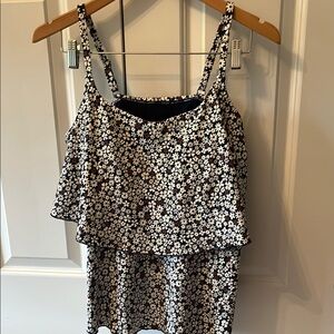 Lands' End floral swim top.